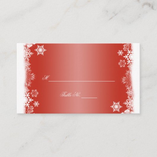 雪赤と白片結婚座席表 プレイスカード (正面)