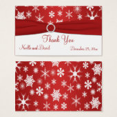 雪赤と白片結婚式の引き出物ラベル (正面&裏面)