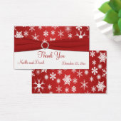 雪赤と白片結婚式の引き出物ラベル (デスク)