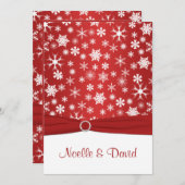 雪赤と白片結婚式招待状2 招待状 (正面/裏面)