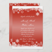 雪赤と白片結婚式招待状 招待状 (正面/裏面)