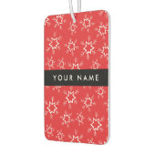 雪赤と白片、お名前、パーソナライズ カーエアーフレッシュナー (左)