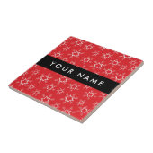 雪赤と白片、お名前、パーソナライズ タイル (側面)