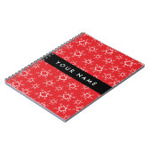 雪赤と白片、お名前、パーソナライズ ノートブック (左側)