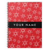 雪赤と白片、お名前、パーソナライズ ノートブック (正面)