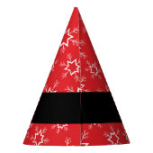 雪赤と白片、お名前、パーソナライズ パーティーハット (裏面)