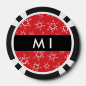 雪赤と白片、お名前、パーソナライズ ポーカーチップ (裏面)