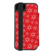 雪赤と白片、お名前、パーソナライズ INCIPIO iPhoneウォレットケース (フォリオ裏面)