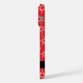 雪赤と白片、お名前、パーソナライズ iPhoneケース (左側面)