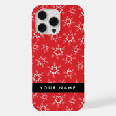 雪赤と白片、お名前、パーソナライズ iPhoneケース (裏面)