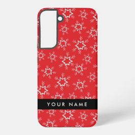雪赤と白片、お名前、パーソナライズ SAMSUNG GALAXY S22+ケース