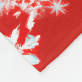 雪赤と白片 フリースブランケット (角)