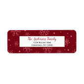 雪赤と白片 |休日の差出人住所 ラベル (正面)