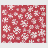 雪赤と白片 |休日 |クリスマス ラッピングペーパー (フラット)