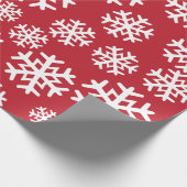 雪赤と白片 |休日 |クリスマス ラッピングペーパー (角)