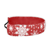 雪赤と白結晶シームレスパターン アスレチックヘッドバンド (左)
