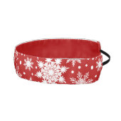 雪赤と白結晶シームレスパターン アスレチックヘッドバンド (右)