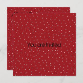 雪赤と白赤ちゃんシャワー 招待状 (正面/裏面)