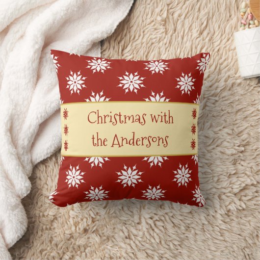 雪赤と白雪とクリスマスの名前 クッション (ブランケット)