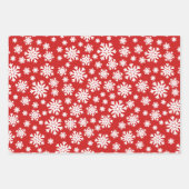 雪赤と白雪と休日ストライプの ラッピングペーパーシート (正面3)