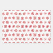 雪赤と白雪と休日ストライプの ラッピングペーパーシート (正面2)