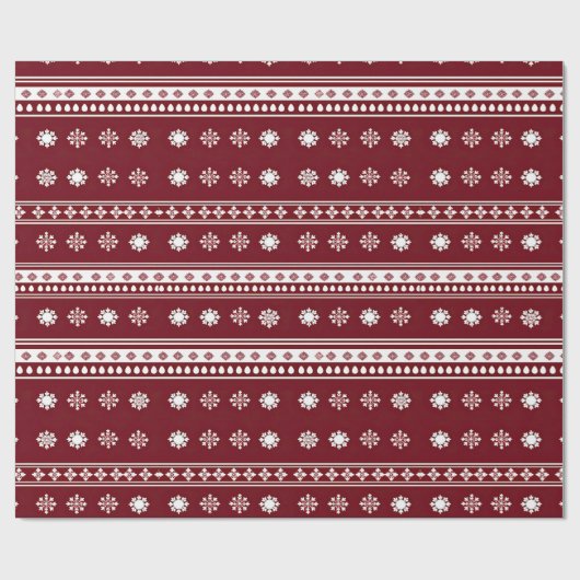 雪赤と白雪のクリモダンスマス ラッピングペーパー (フラット)