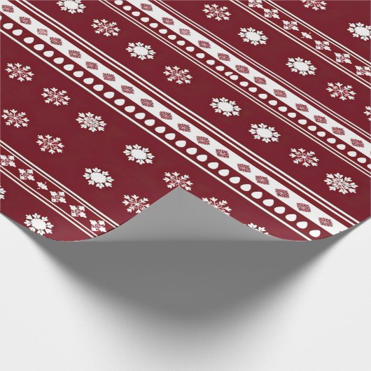 雪赤と白雪のクリモダンスマス ラッピングペーパー (角)