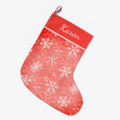 雪赤と白雪の名前 ラージクリスマスストッキング (正面 (吊り時))