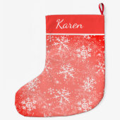 雪赤と白雪の名前 ラージクリスマスストッキング (裏面)