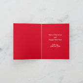 雪赤クリスマスカード白い雪片 シーズンカード (内部)