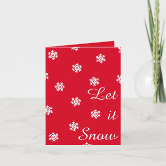 雪赤クリスマスカード白い雪片 シーズンカード