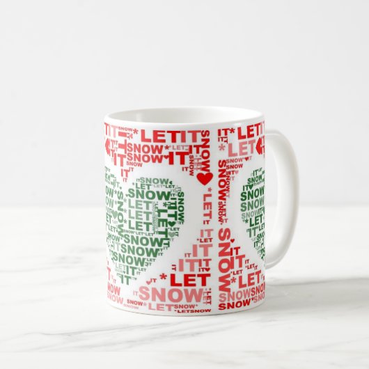 雪赤グリーンハートコーヒーマグ コーヒーマグカップ (正面右)