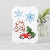 雪車を引く松の木をパーソナライズする カード (スタンド正面)