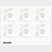 雪輝くのフェイク結晶ホイル スクエアシール (シート)