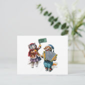 雪遊のアコデオン ポストカード (スタンド正面)