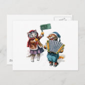 雪遊のアコデオン ポストカード (正面/裏面)