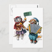 雪遊のアコデオン ポストカード (正面/裏面)