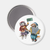 雪遊のアコデオン マグネット (正面/裏面)