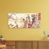 雪遊の中の子ども達 キャンバスプリント (インサイチュ (リビング))