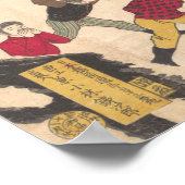 雪遊の中の子ども達 ポスター (角)