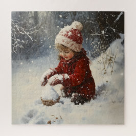 雪遊の中 ジグソーパズル