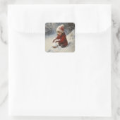 雪遊の中 スクエアシール (バッグ)