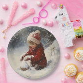 雪遊の中 ペーパープレート (パーティー)