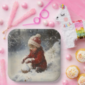 雪遊の中 ペーパープレート (パーティー)