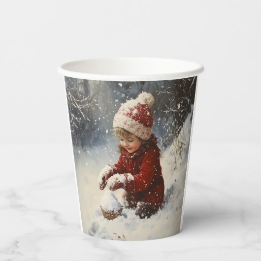 雪遊の中 紙コップ (裏面)