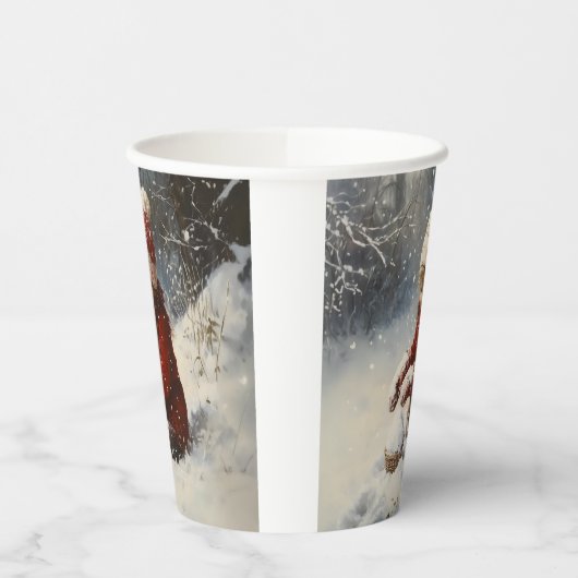 雪遊の中 紙コップ (左)