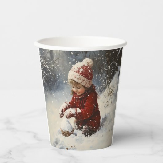 雪遊の中 紙コップ (正面)