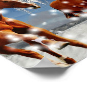 雪遊の馬 ポスター (角)