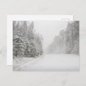 雪道と美しい冬の風景 シーズンポストカード (正面/裏面)