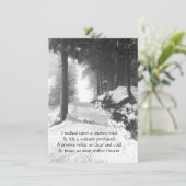 雪道の平和詩 ホリデー シーズンカード (スタンド正面)